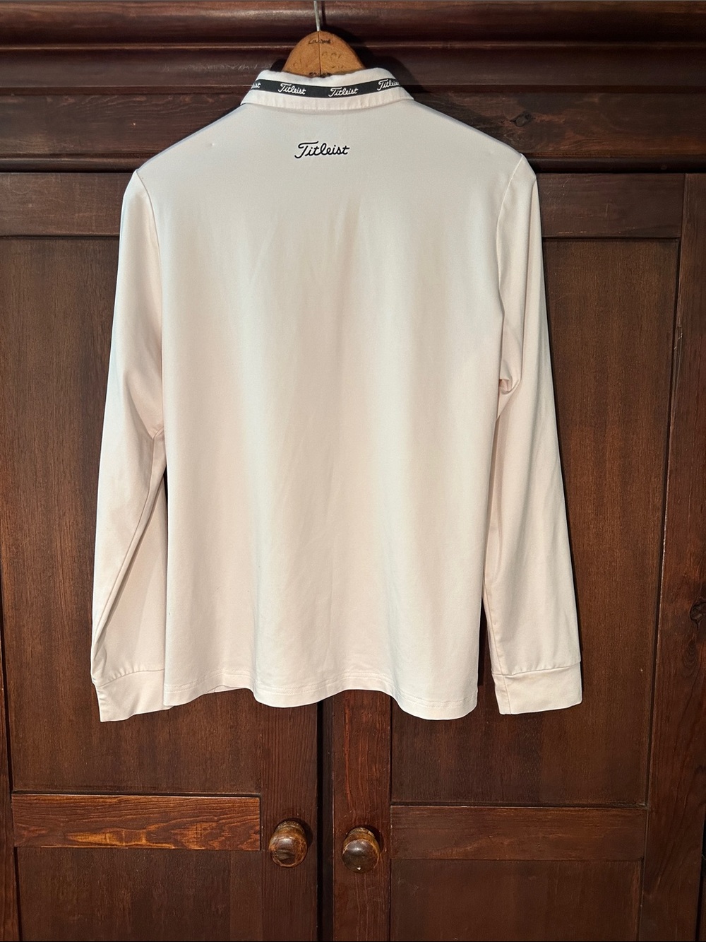 Titleist Women's Long-Sleeve Polo - White with Black Accent - Picture 2 of 4
